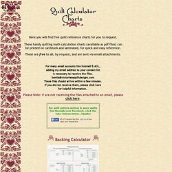 Victoriana Quilt Designs Quilt Calculator Charts for quilting math