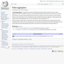 Video aggregator
