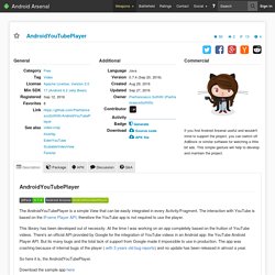 Video - AndroidYouTubePlayer