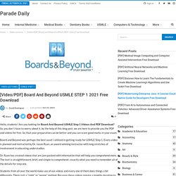 [Video/PDF] Board and Beyond USMLE STEP 1 2021 Free Download