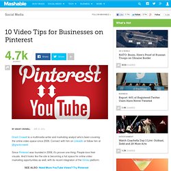 10 Video Tips for Businesses on Pinterest