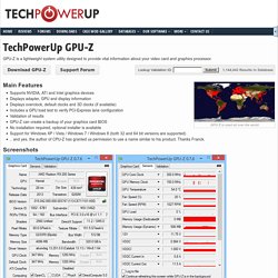 GPU-Z Video card GPU Information Utility
