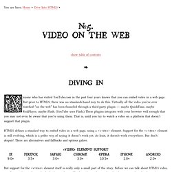 Video on the Web