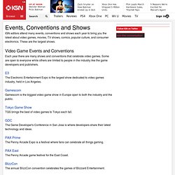 Video Game Events and Conventions - Comic Conventions