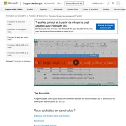 Vidéo : Fonction SI avec les fonctions ET et OU - Excel