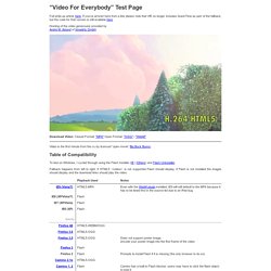 “Video For Everybody” Test Page