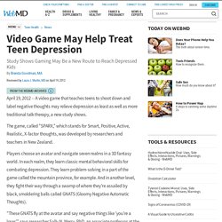 Video Game May Help Treat Teen Depression