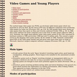 Video Games and Young Players
