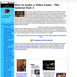 Make video games - The complete free tutorial