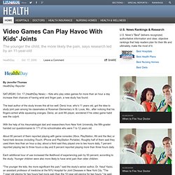 Video Games Can Play Havoc With Kids' Joints