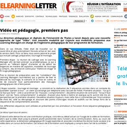 Vidéo et pédagogie, premiers pas (e-learning letter)
