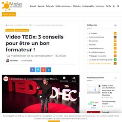 Vidéo TEDx: 3 conseils pour être un bon formateur !