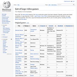 List of Lego video games