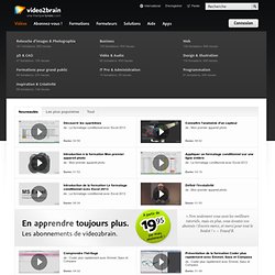 Tutoriels video Photoshop, After Effects, Premiere Pro, Dreamweaver - Recommandés - video2brain