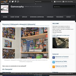 Ressources JV (Webographie, vidéographie & bibliographie)! - Gamosophy
