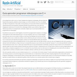 Guía aprender programar videojuegos con C++