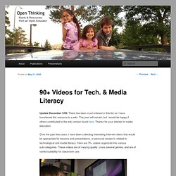 open thinking » 80+ Videos for Tech. &amp; Media Literacy