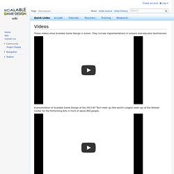 Videos - Scalable Game Design wiki