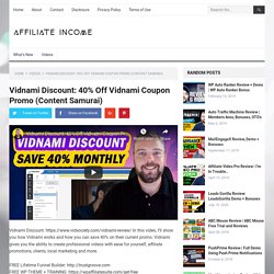 Vidnami Discount: 40% Off Vidnami Coupon Promo (Content Samurai)