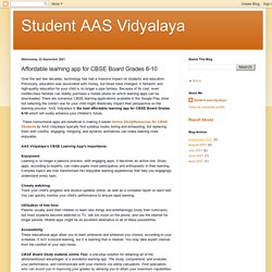 Student AAS Vidyalaya: Affordable learning app for CBSE Board Grades 6-10