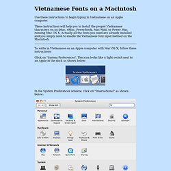 Vietnamese Fonts on a Macintosh