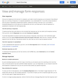 View and manage form responses - Drive Help
