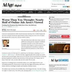 Viewability: Nearly Half of Online Ads Aren't Seen