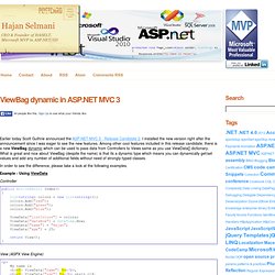 ViewBag dynamic in ASP.NET MVC 3 - Hajan Selmani