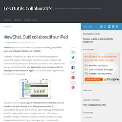 ViewChat. Outil collaboratif sur iPad