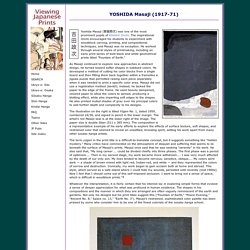 Viewing Japanese Prints: Yoshida Masaji woodblock prints