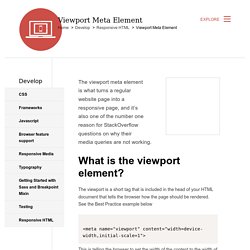 Viewport Meta Element