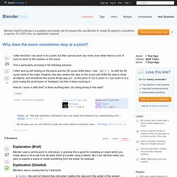 viewport - Why does the zoom sometimes stop at a point? - Blender Stack Exchange