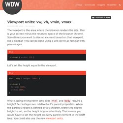 Viewport units: vw, vh, vmin, vmax - Web Design Weekly