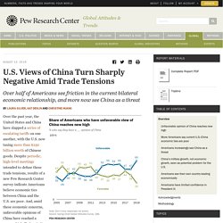 U.S. Views of China Amid Trade War Turn Sharply Negative