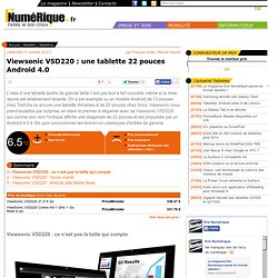 Viewsonic VSD220 : une tablette 22 pouces Android 4.0