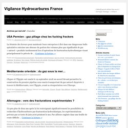 Vigilance Hydrocarbures France
