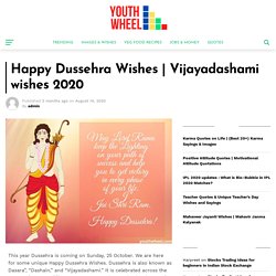 Vijayadashami wishes 2020 - Youthwheel