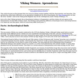 Viking women: Clothing: Aprondress (smokkr)