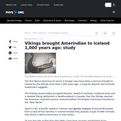 Vikings brought Amerindian to Iceland 1,000 years ago: study