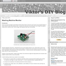 Viktor's DIY: Washing Machine Monitor