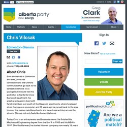 Chris Vilcsak - Alberta Party Candidate in Edmonton-Glenora