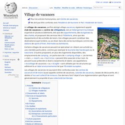 Village vacances