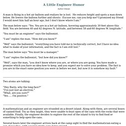 Internet Humor Archive - A Little Engineer Humor