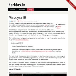 Vim as your IDE