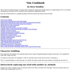 Vim Cookbook