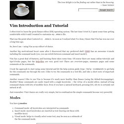 Vim Introduction and Tutorial - IMHO