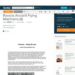 Vimanas – King Ravana Ancient Flying Matchiens (II)