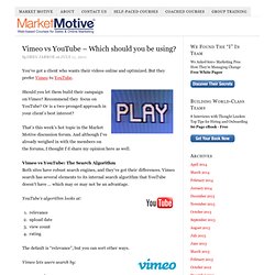 Vimeo vs YouTube – Which should you be using?