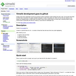 vimwiki - Personal Wiki for Vim