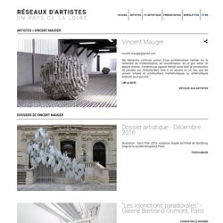 Vincent Mauger - Réseaux d'artistes en Pays de la Loire - Dossier